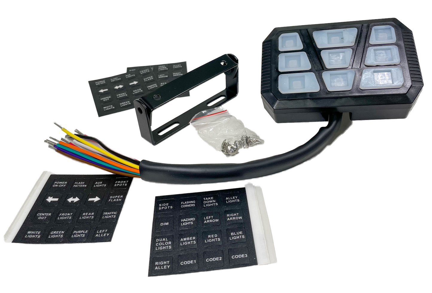 9-Button Customizable Water Resistant Gang Switch (900CTRL)