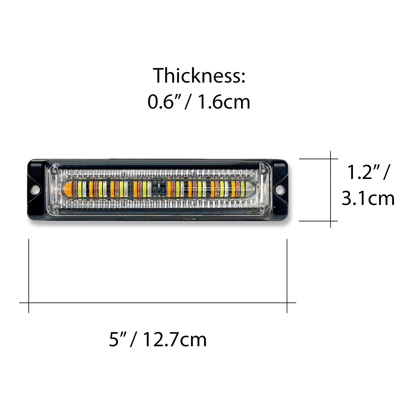 Slim Multi Color AWBR/AWGR Surface Mount & Grille Emergency Strobe Light Head (STU-SM-AWBR/AWGR))