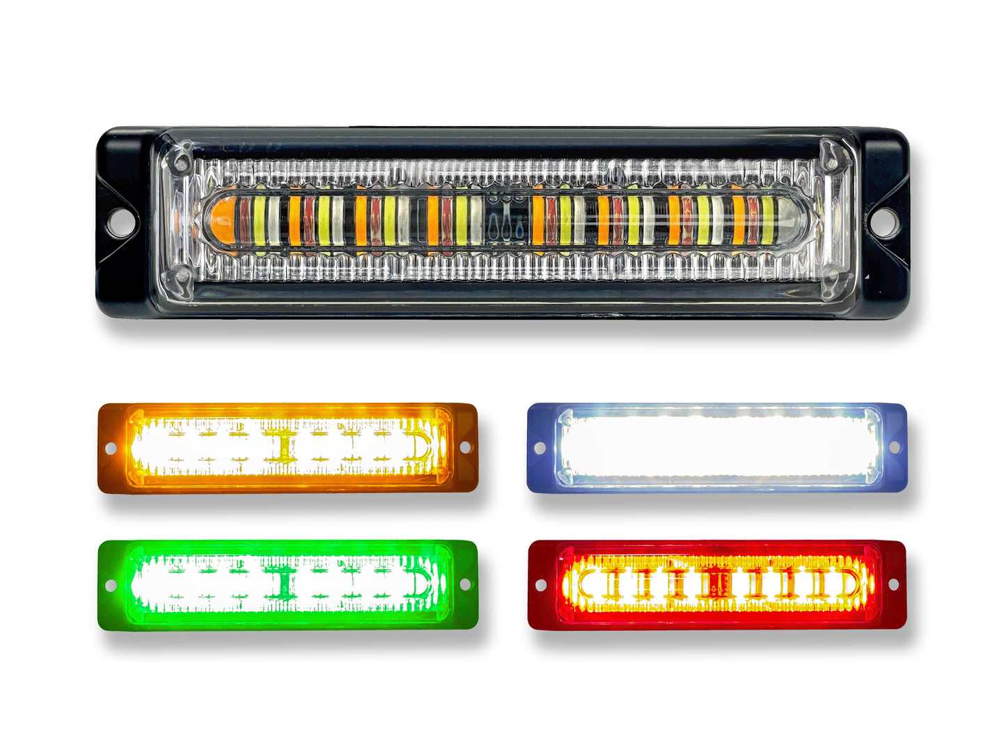 Slim Multi Color AWBR/AWGR Surface Mount & Grille Emergency Strobe Light Head (STU-SM-AWBR/AWGR))