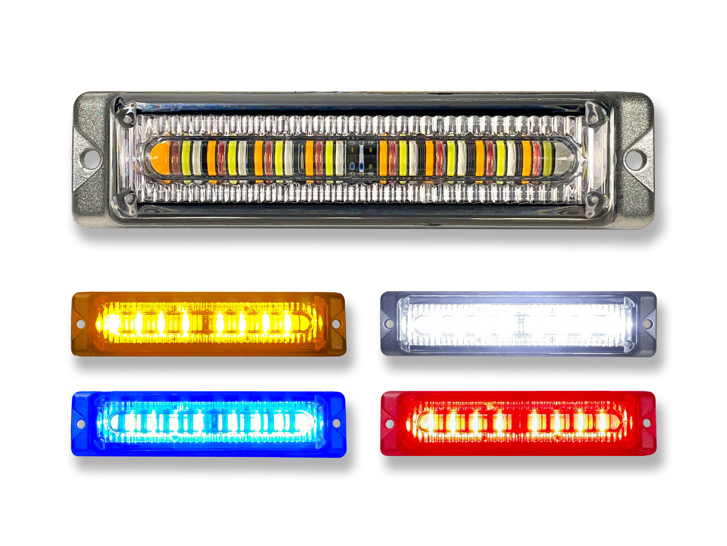 Slim Multi Color AWBR/AWGR Surface Mount & Grille Emergency Strobe Light Head (STU-SM-AWBR/AWGR))