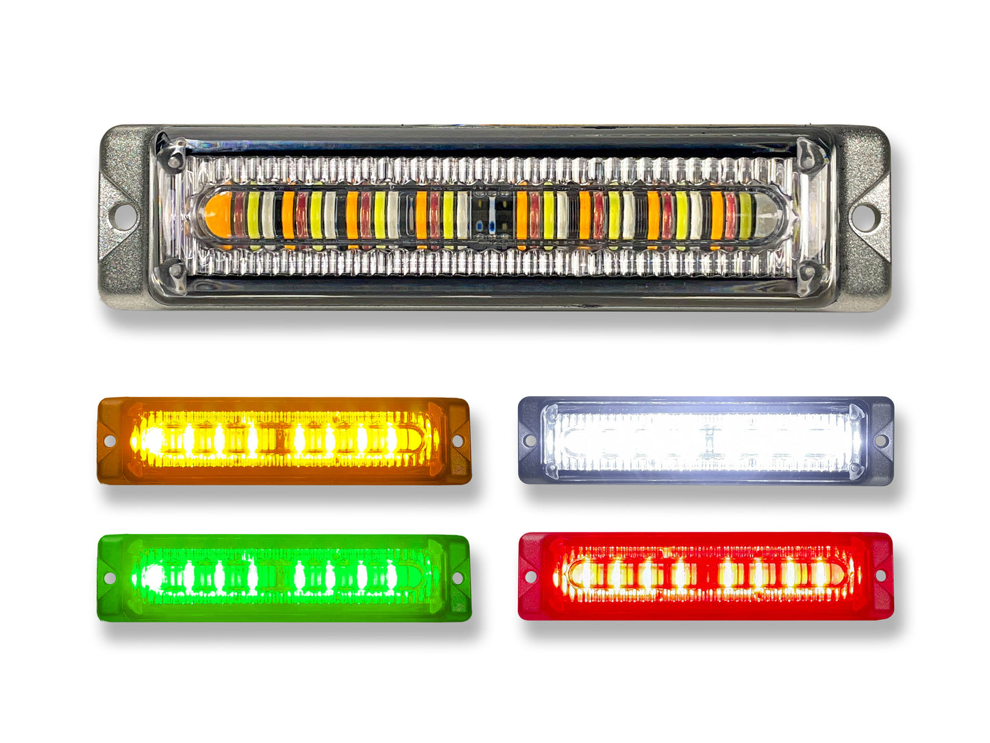 Slim Multi Color AWBR/AWGR Surface Mount & Grille Emergency Strobe Light Head (STU-SM-AWBR/AWGR))