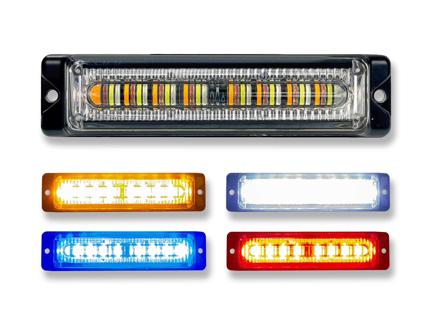 Slim Multi Color AWBR/AWGR Surface Mount & Grille Emergency Strobe Light Head (STU-SM-AWBR/AWGR))