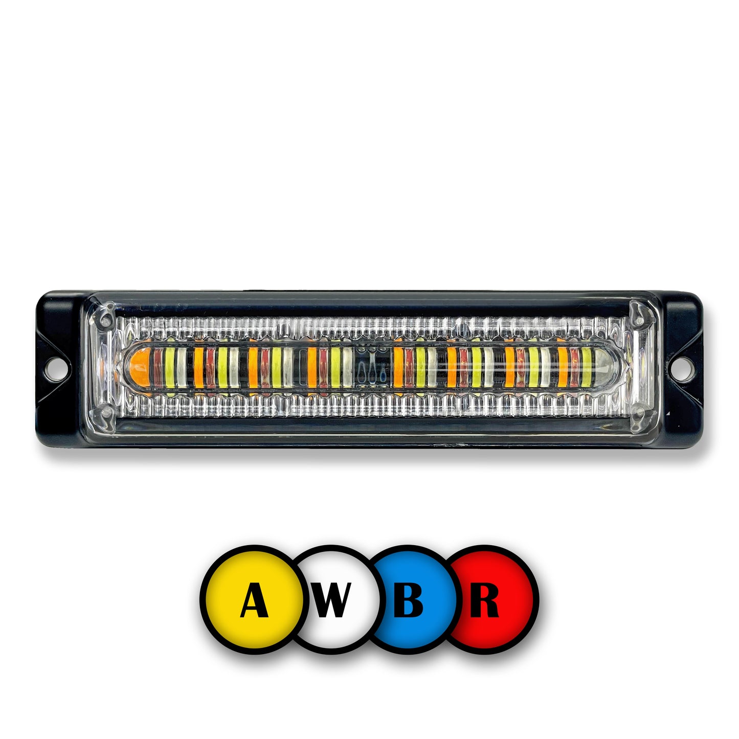 Slim Multi Color AWBR/AWGR Surface Mount & Grille Emergency Strobe Light Head (STU-SM-AWBR/AWGR))